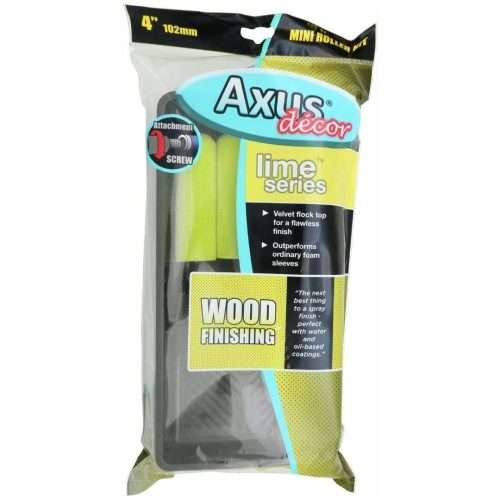 Axus 4 Inch Lime Series Wood Finishing Roller Set - Wood