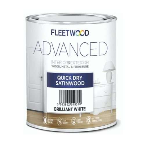 Fleetwood Advanced Quick Dry Satinwood Pure Brilliant White 5 L
